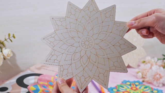 Amazon.com: Vercraft 22 Pack DIY Wooden Mandala Art Set Diwali