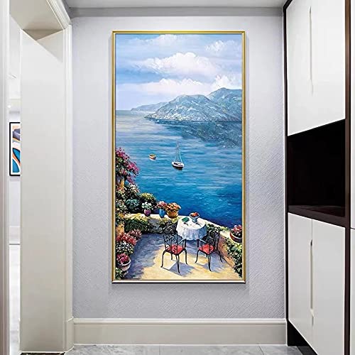 Affiches et impressions toile paysage de bord de mer maison salon décoration murale 40x80cm
