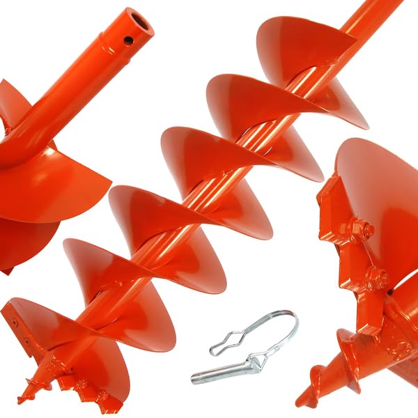 Punta per Trivella Trapano Avvitatore con Doppia Spirale Elica da Giardino | Diametro 20 cm | Lunghezza 80 cm | Spessore Lame 2 mm | Diametro Albero di Montaggio 20 mm