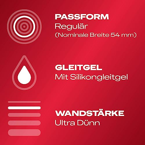 Durex Gefühlsecht Ultra Kondome – Extra dünne Spitze & mit Silikongleitgel befeuchtet – 30er Pack (1 x 30 Stück) – Bild 3