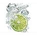 Produktbild Vliestapete Premium Küchentapete Lime Bubbles - Fototapete Quadrat Vlies Tapete Wandtapete Wandbild Foto 3D Fototapete, Größe HxB: 240cm x 240cm