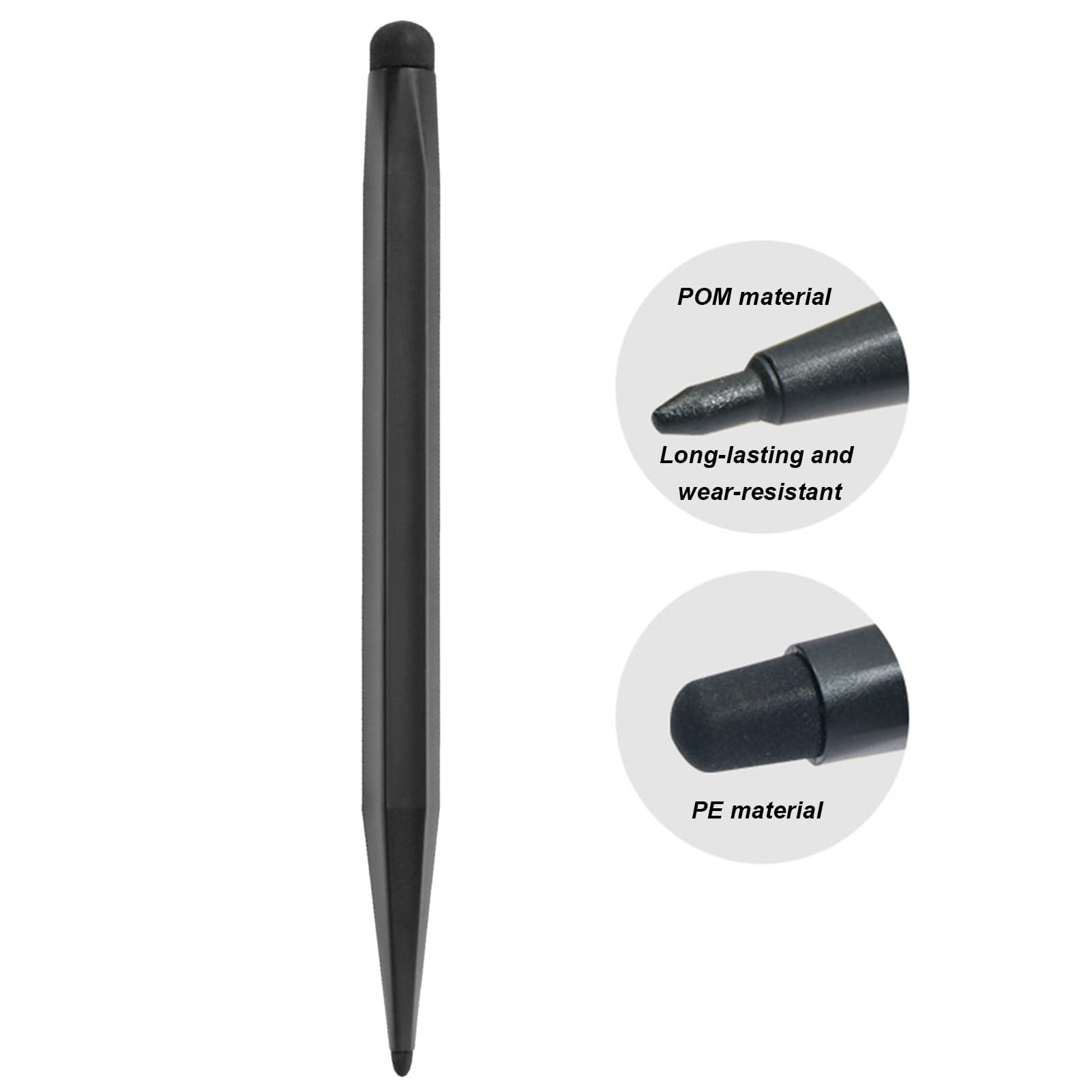 Sourcing Map Pennino Capacitivo Universale Per Touch Screen - Alta Sensibilità, Punta In Silicone, Corpo In Lega Di Alluminio, Nero, 112mm - 5