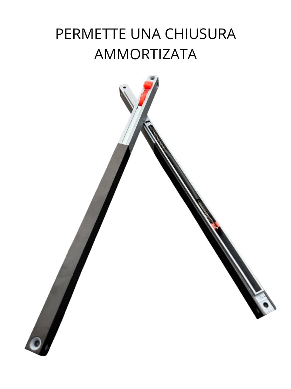 Binario Invisibile per Porta Scorrevole Interna | Sistema Soft Close Ammortizzato | Fino a 80 kg | Facile da Installare | Porta Non Inclusa