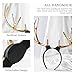 MOSTORY Gold Antler Horns Headband - Large Deer Horns Hairband Halloween Reindeer Hairhoop for Renaissance Accessory Renfaire Gothic Cosplay Photo Shoot