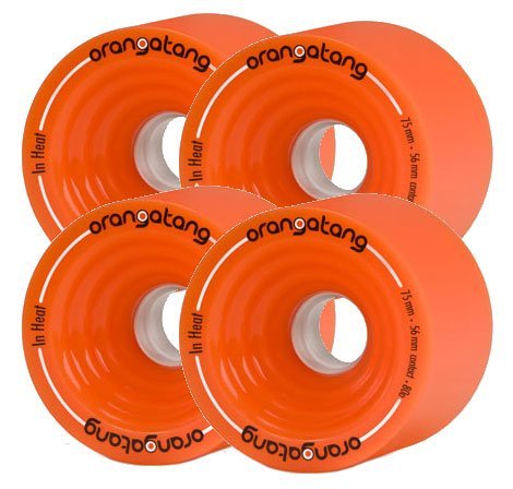 Orangatang In Heat longboard wheels - 75mm/80a - ORANGE