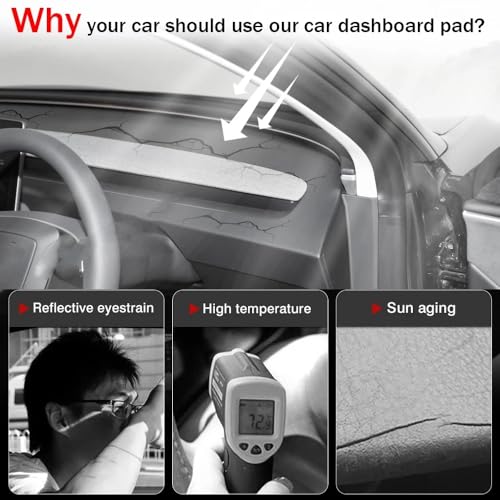 Tapis de tableau de bord en daim pour Tesla Model 3 et Highland 2024 - 7