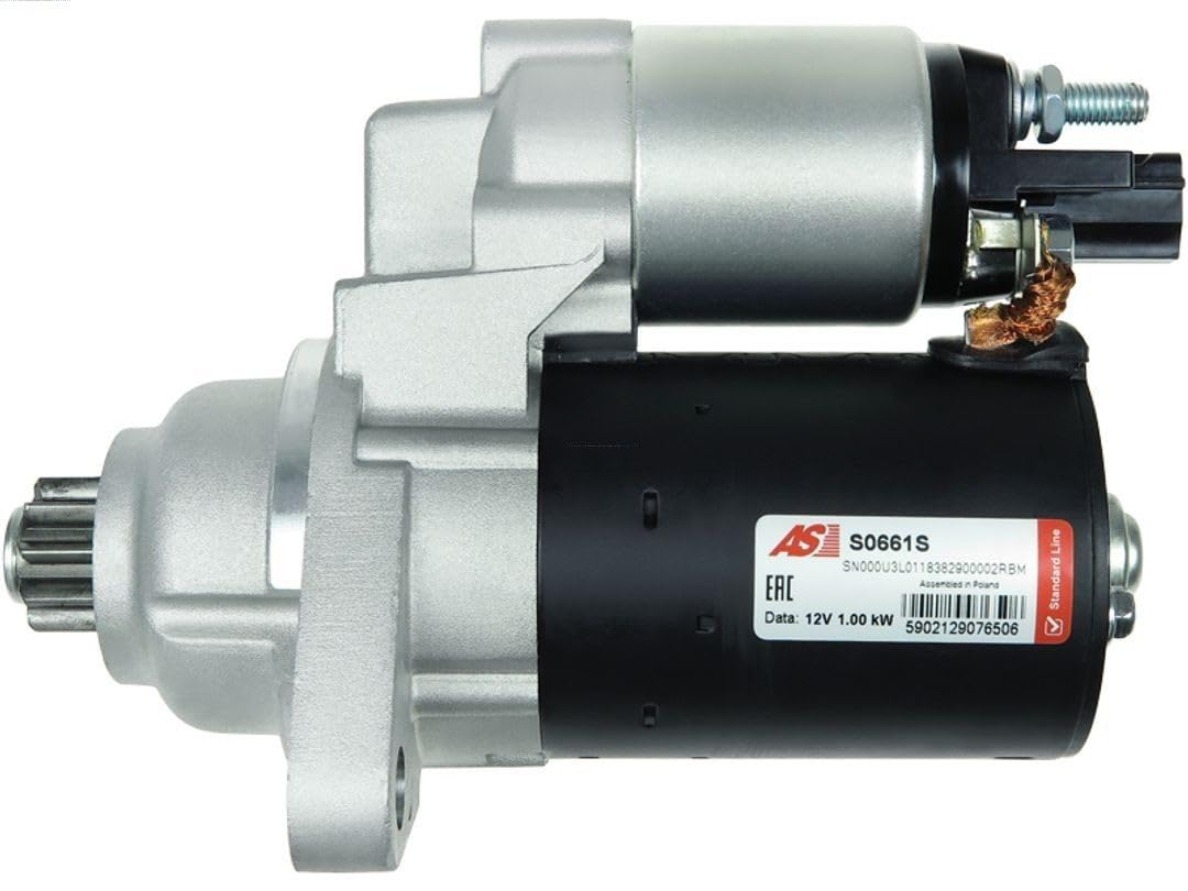 AS-PL MOTOR DE ARRANQUE Compatible con VW Golf 7 Hatchback 5G1, BQ1, BE1, BE2 Golf 6 5K1 Golf 5 Hatchback 1K1, SKODA Octavia III Combi 5E5, AUDI A3 Sportback 8PA