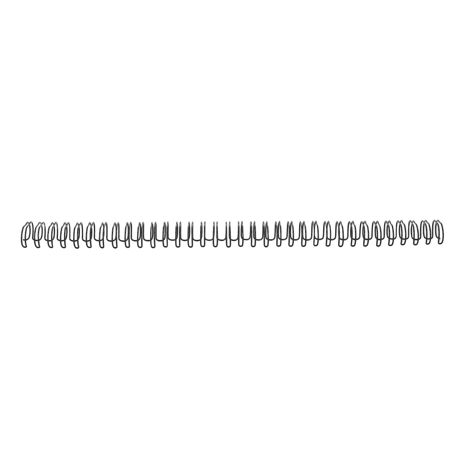 50 Stück Doppelschlaufen-Drahtbinderücken, 180 Blatt Kapazität, 3:1 Teilung, 34 Schlaufen, 19 Mm Durchmesser, Set-Set für A4-Papier, Schwarz, 50 Stück Doppelschlaufen (BLACK)