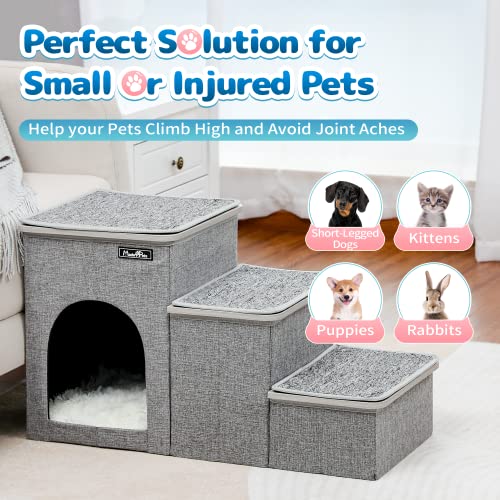 image for Made4Pets Cat Stairs Dog Ladder for Bed, Pet Step for Small Dogs and C