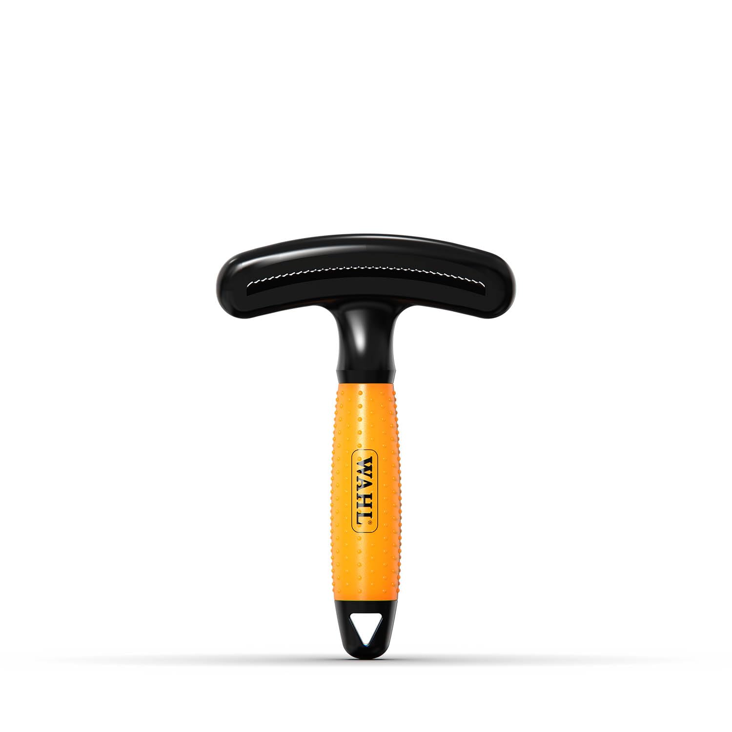 Wahl Double Row Rake Brush for Dogs and Cats, 2 in 1 Grooming Tools, Removes Loose Hair, Tangle-Free, Gel Handle, Orange