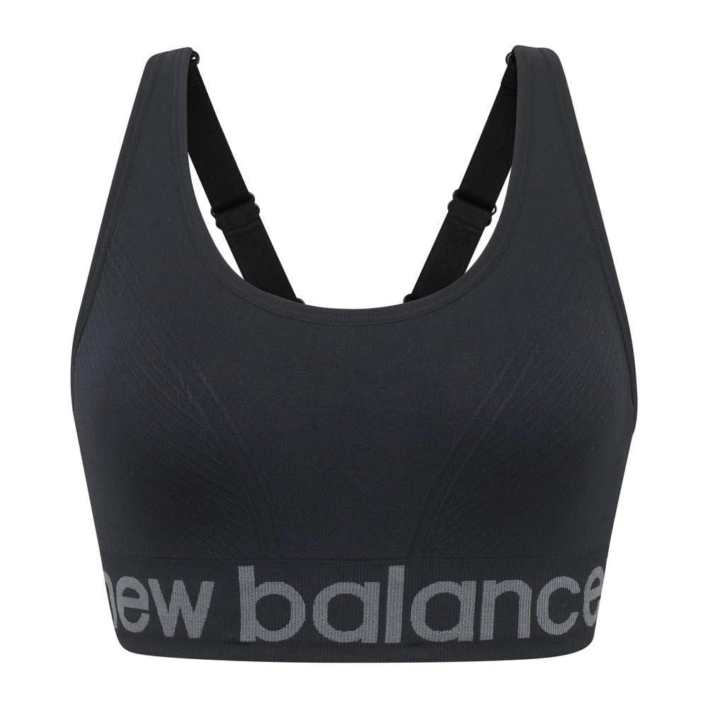 New Balance Womens Seamless Cami Sports Bra Adjustable Straps Keyhole Breathability Workout Running Bras