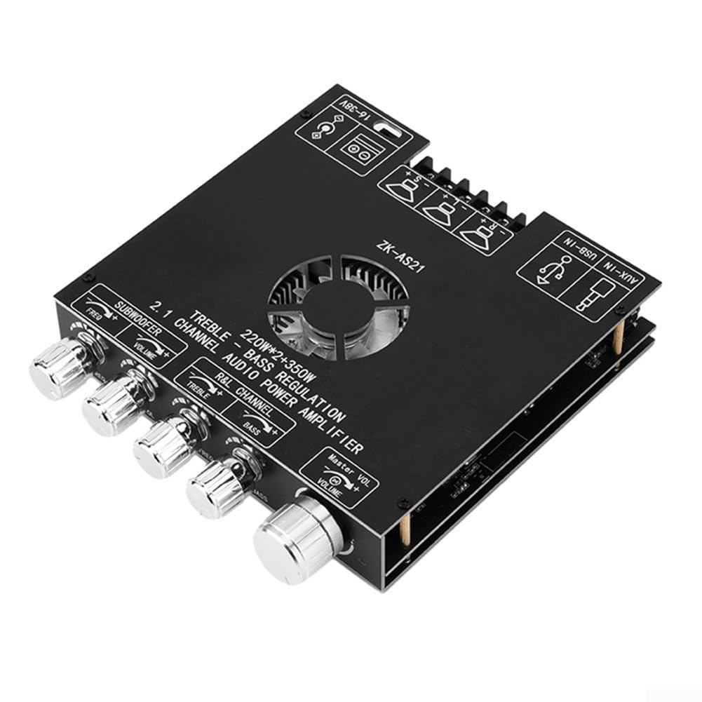 ZK-AS21 Scheda Audio 2.1 Canali TPA3255 Ingresso AUX USB 5.1 Per Sistema di Altoparlanti Home Theater FAI DA TE Nero