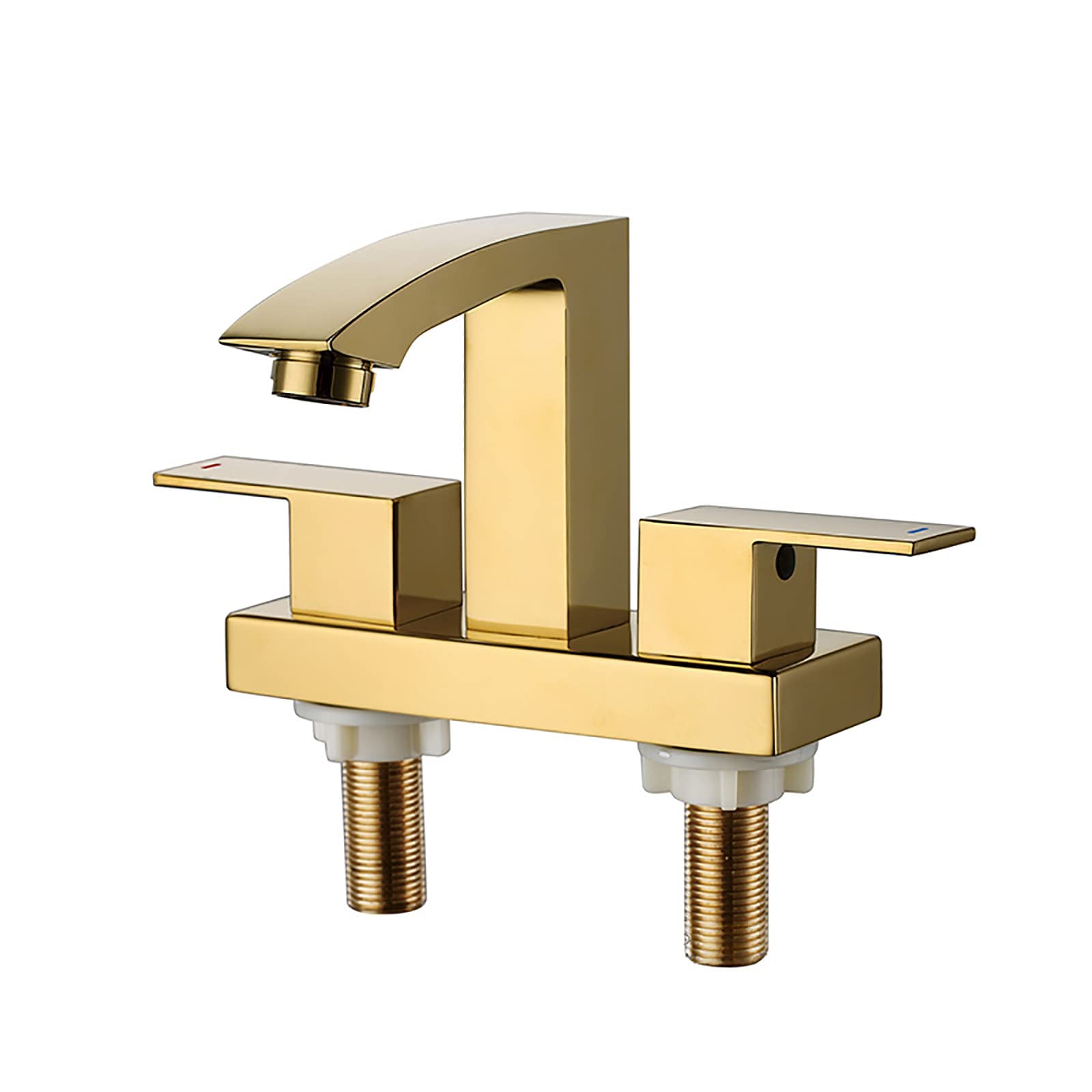 Bateria umywalkowa bateria umywalkowa mosiężna bateria umywalkowa ciepła i zimna bateria umywalkowa bateria stojąca bateria umywalkowa z podwójnym uchwytem, Gold Ye