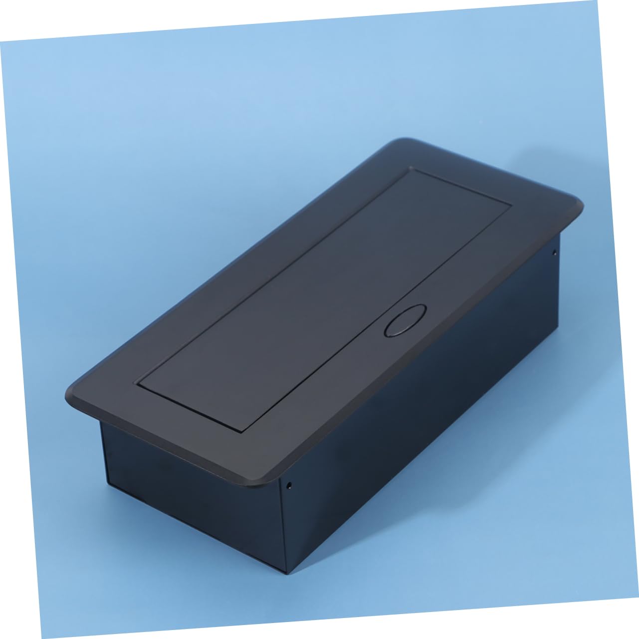 Mikikit Regleta Empotrable de Enchufes Múltiples 3 Tomas Europeas, Mecanismo Clic Integrado, Aleación de Aluminio y Acero, Adecuado para Sala de Conferencias y Aula