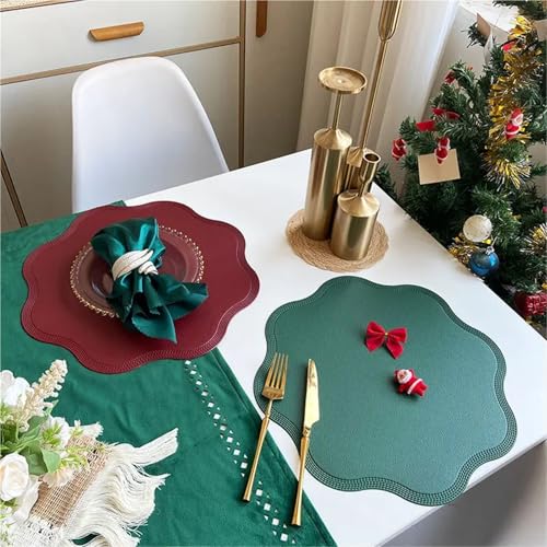 Sets de table en fleur PU lavables au design contemporain