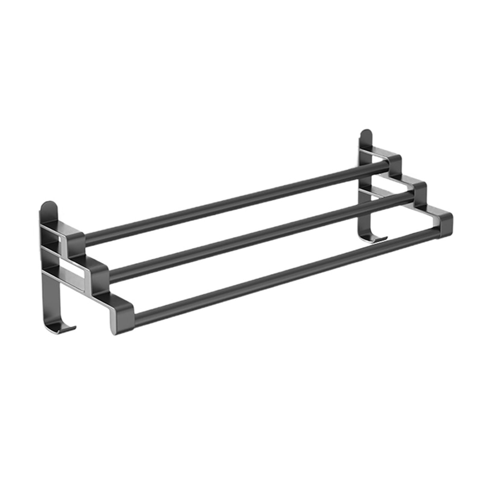 Handdoekhouder van roestvrij staal, enkele handdoekhouder voor in de badkamer, zilveren ronde handdoekstang, wandmontage - 30 cm 40 cm 50 cm 60 cm (afmeting: 40 cm