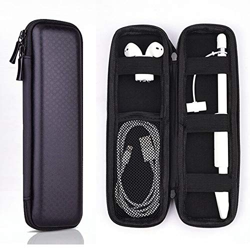 FUKUSHOP Apple Pencil ケース ホルダー Apple Pencil 1 / 2 世代 収納バッグ PUレザー製 iPencil ハード EVA保護ポーチ スリーブ ゴムバンド固定 メッシュポケット iPad 10.2 / iPad Air 第4世代 第3世代 / iPad 2019 Pencil / iPad Pro / Samsung Stylus / Surface Pen 対応