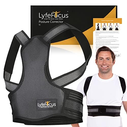 LyfeFocus S1 Premium Breathable Back Posture Corrector for Men & Women - Small