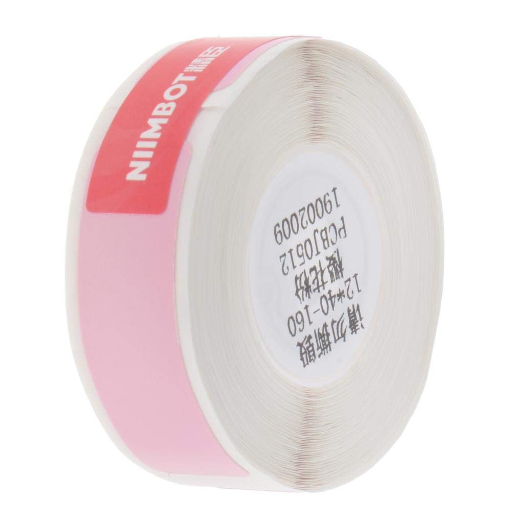 5 Set Thermoetikettendrucker Preisschild Adressaufkleber Papier Rolle Rosa 12x40mm-160
