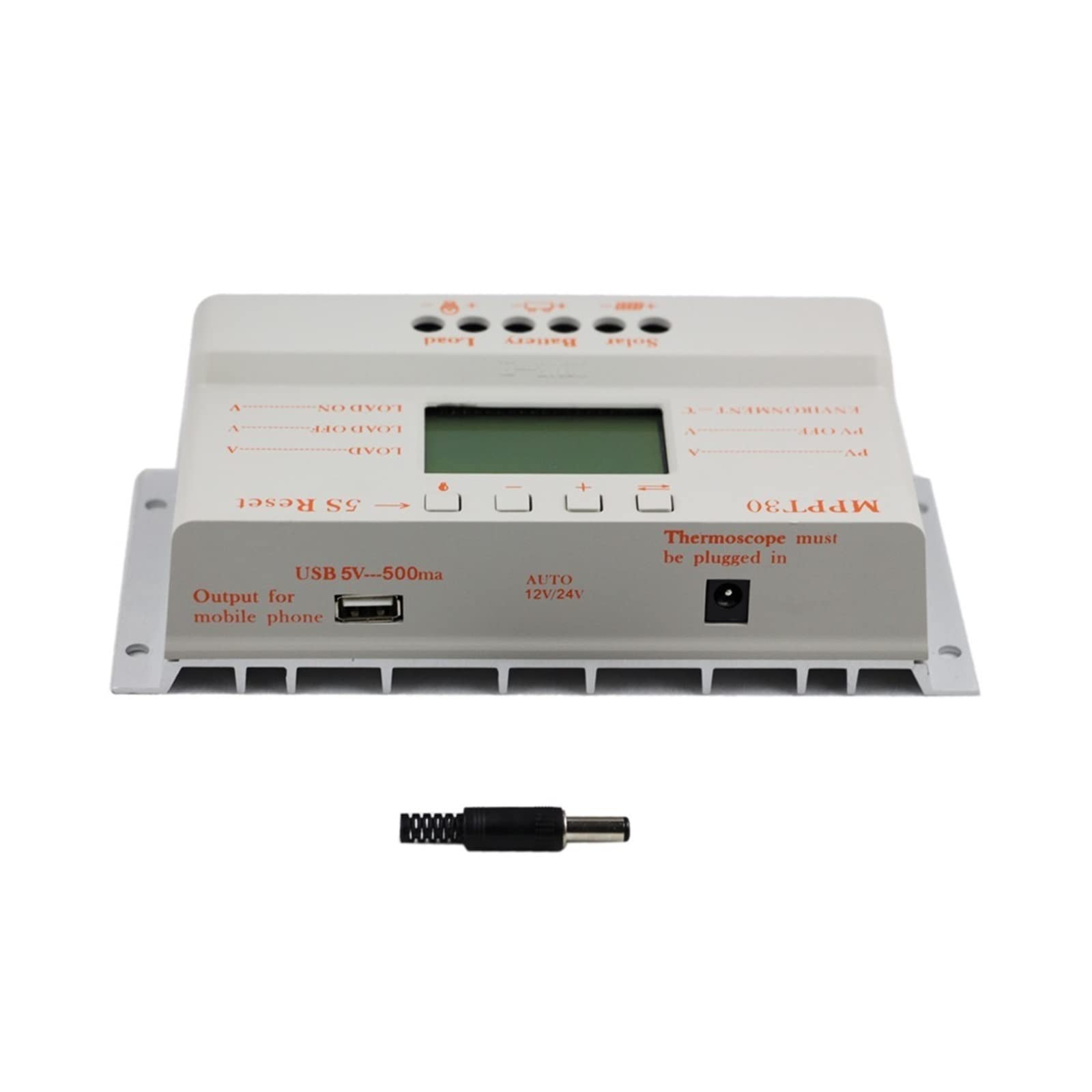 Regolatore Solare, MPPT 30A LCD Regolatore di Carica Solare 12V 24V Interruttore Automatico 30A Regolatore del Pannello Solare Con Display Luce di Carico E Timer Controller
