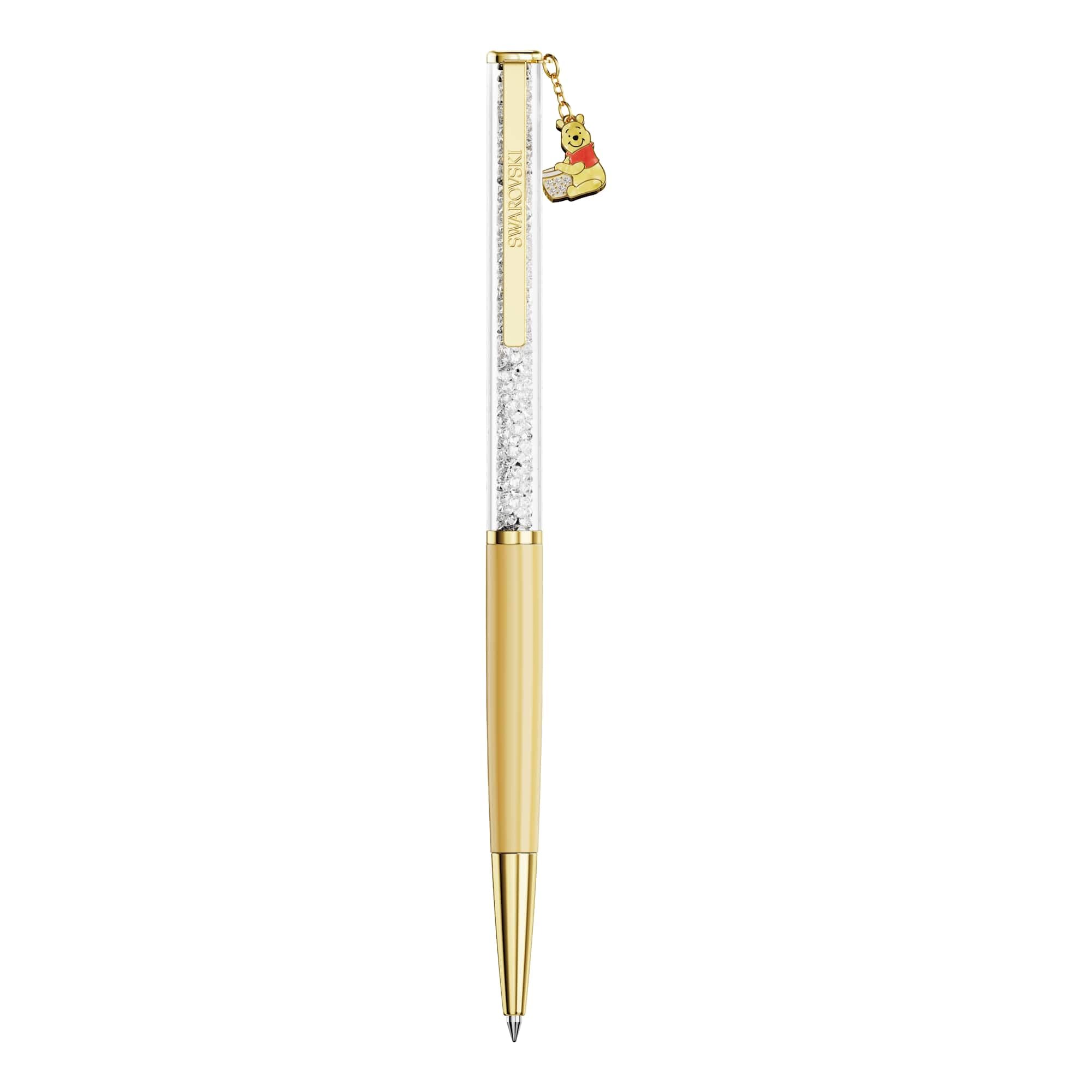 Swarovski Crystalline penna a sfera, Winnie the Pooh, Laccata gialla, Placcata oro