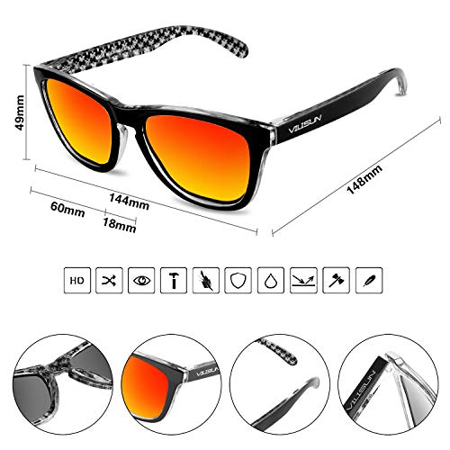 Lunettes de Soleil Polarisées Hommes Femmes Lunettes de Sport Lunettes de Cyclisme, Protection UV 400, Sports de Plein Air Pêche Ski Conduite Conduite Cyclisme Randonnée Camping Golf - Image 3