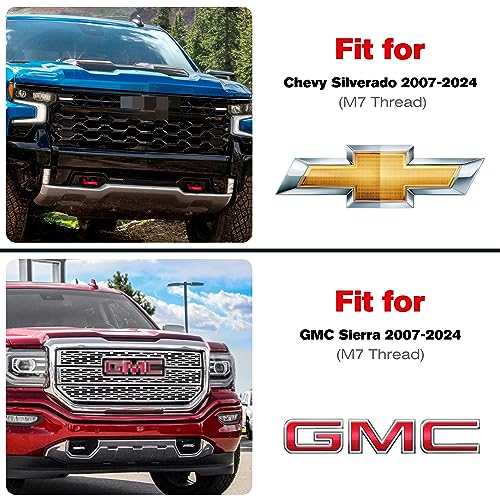 13 Inch Short Antenna Fits for Chevy Silverado 1500 2500 3500 | GMC Sierra 1500 2500 3500 Accessories - Flexible Rubber Antenna Replacement, Car Wash Proof, AM FM Signal Reception, M7 Female Thread