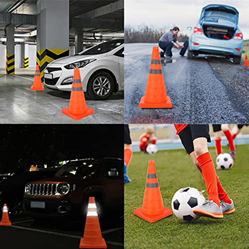 Folding Cone Warning Cone / Traffic Cone Sign / Foldable Warning Cone Safety Pilone Safety Cone Multipurpose Popup Reflective Safety Cone - Image 2
