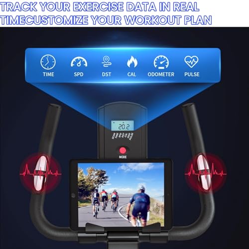 Image of NAYSAYE Exercise Bike, Adjustable Stationary Bikes with Smartphone Mount, Professional Exercise Bike with Digital Pulse Display for Home and Office
