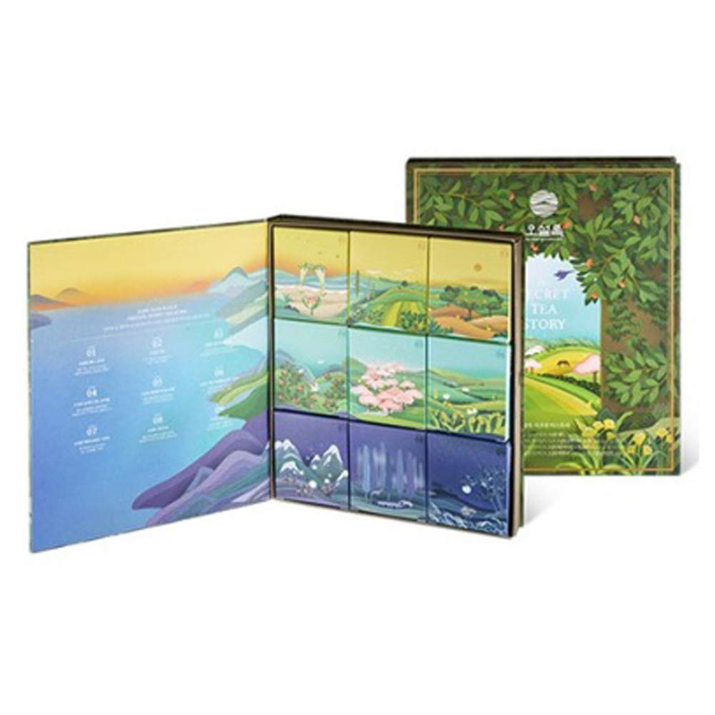O-sulloc Secret Tea Story Tea Gift Set Pyramid Tea Bag 18g (1.5g x 27ea) Pyramid Tea Bag 15g 27 Pack