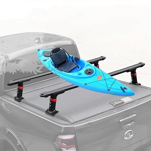 Universal Truck Bed Cross Bar, Low Profile Bed Cargo Rack Bike Rack for Mid-Size Truck, Compatible with Jeep Gladiator JT, for Colorado & Canyon, for Toyota Tacoma Tundra
