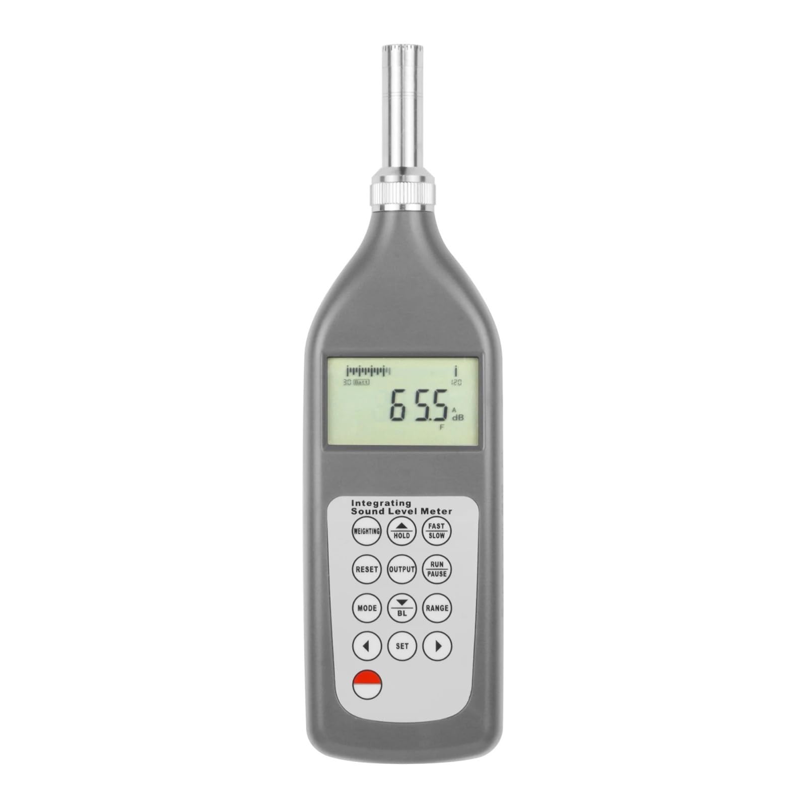 Sonómetro digital integrador de pulsos, analizador espectro ruido ambiental 25 dB(A) a 130,En tiempo real