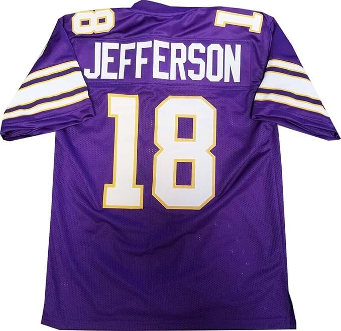 Custom Stitched Justin Jefferson Youth Purple Jersey Size Youth Medium