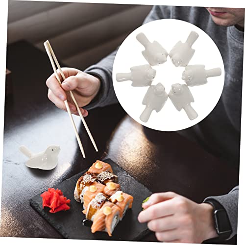KICHOUSE Descanso De Pauzinho De Pássaro De Cerâmica 6 Peças Decorações De Mesa Decoração De Travess