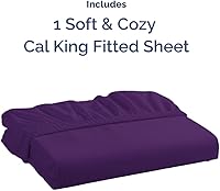 Vista 347 de King Fitted Bed Sheet - Bottom Single Fitted Sheet Only - Ultra-Soft Hotel Luxury Bedding w/ 8-16 Inch Deep Pockets - Breathable, Cooling & Wrinkle