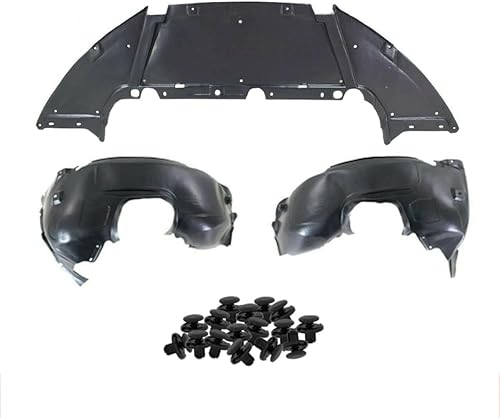 Parts N Go Juego de forro de guardabarros y motor inferior con clips para 2012-2014 Focus SE delantero conductor y pasajero lado izquierdo derecho