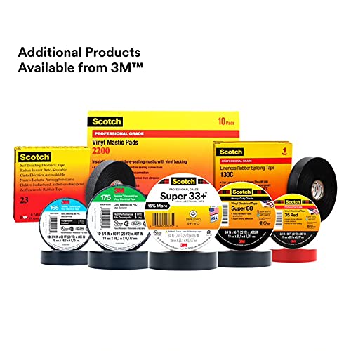 Scotch Vinyl Electrical Tape Super 88, 2 In X 36 Yd, Black, 1 Roll, Premium Grade, Rubber Resin Adhesive, Pvc Backing, All-Season Heavy Duty Electric Tape #TOP5
