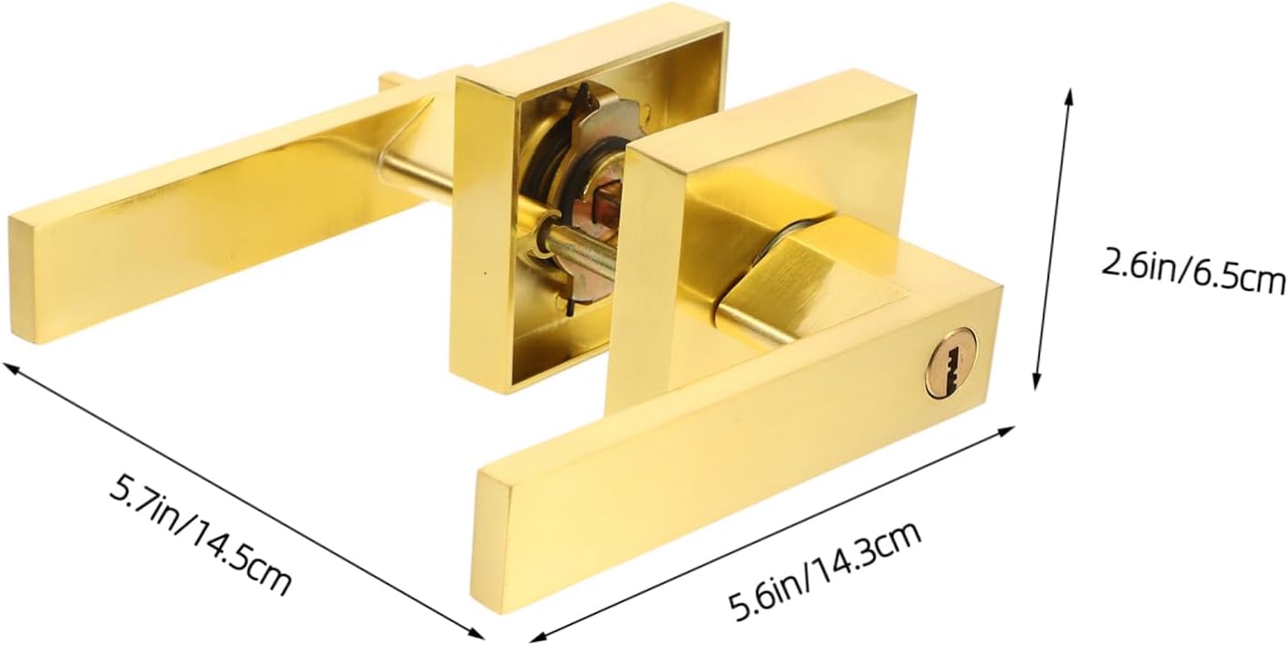 1set Bedroom Door Knob Handle Key Heavy-Duty Interior Door Lock for Home Office Kitchen and Bathroom Use