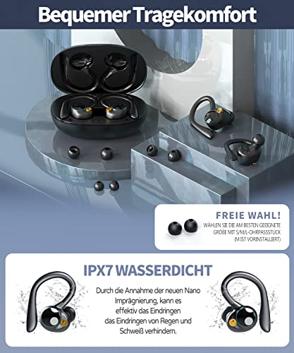 Bluetooth Kopfhörer Sport In Ear, Kopfhörer Kabellos mit Bügel, Kabellose Kopfhörer IPX7 Wasserdicht für Joggen Laufen… - Image 5