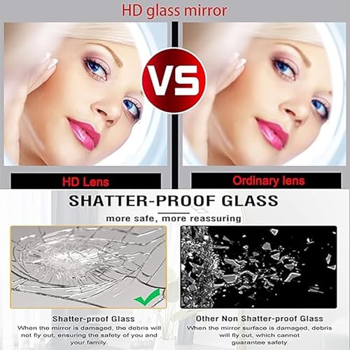 Miroir asymétrique en forme de goutte d'eau avec éclairage LED intelligent