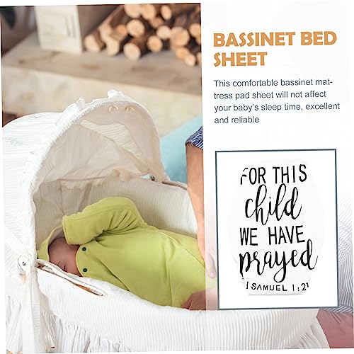 IWOWHERO Knitted Fitted Bassinet Sheets for Cradles Soft and Breathable Removable Cover with Chic Patterns for Easy Cleaning Nursery Accessory - Thumbnail 2
