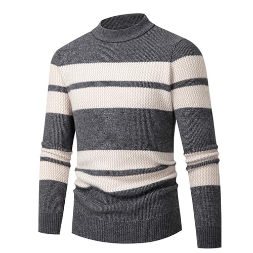 Men's Knitwear Round Neck Sweater Long Sleeve Basic Half Neck Pullover Casual Knitted Thermal Pullover Sweaters