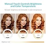 Sensyne 12'' Ring Light with 50'' Extendable Tripod Stand, LED Circle Lights with Phone Holder for Live Stream/Makeup/YouTube Video/TikTok, Compatible with All Phones - Image 3