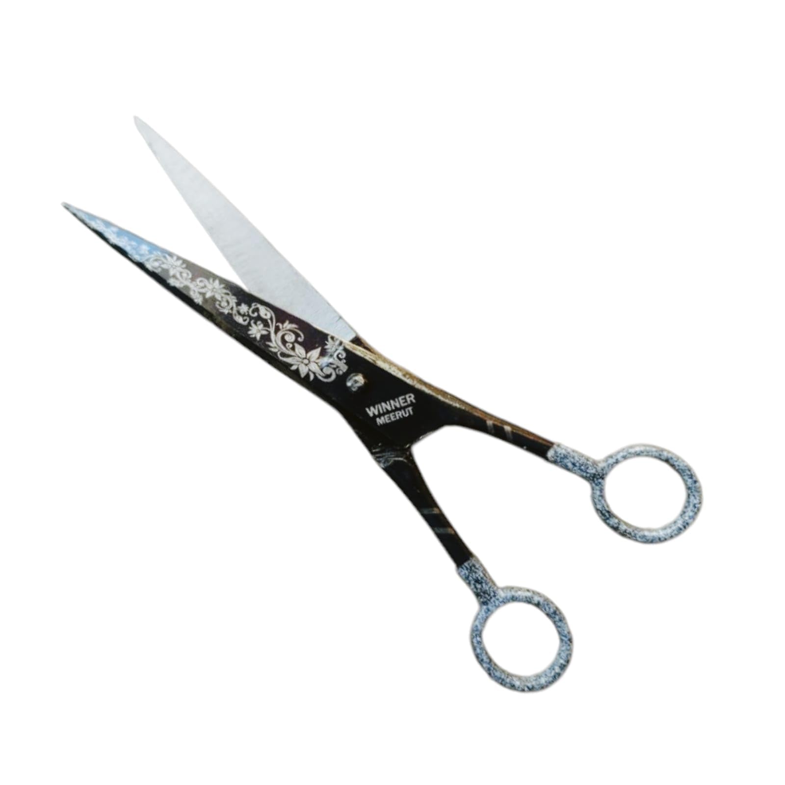 Professional Hair Scissors, Salon Barber and Home Use for Men and Women Hair Cut Scissors Black with Floral Design, Stainless Steel-image-39