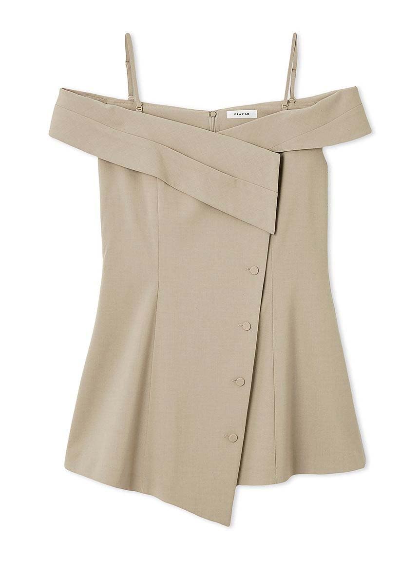 Amazon | [フレイ アイディー] 2WAYオフショルペプラムブラウス