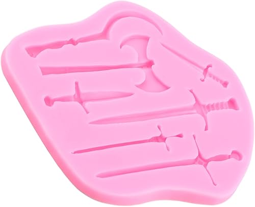 Miniatura 9 de XMOLDNMS Moldes de silicona con forma de hacha de arma para decoración de tartas, decoración de cupcakes, caramelo y goma de mascar de chocolate,