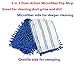 Ximoon Microfiber Flip Mop Refill Replacement for O Cedar Dust Mop Replace Head Chenille Dual Action Cleaning Pad Hardwood Floor Wet/Dry Mopping - 2 Pack