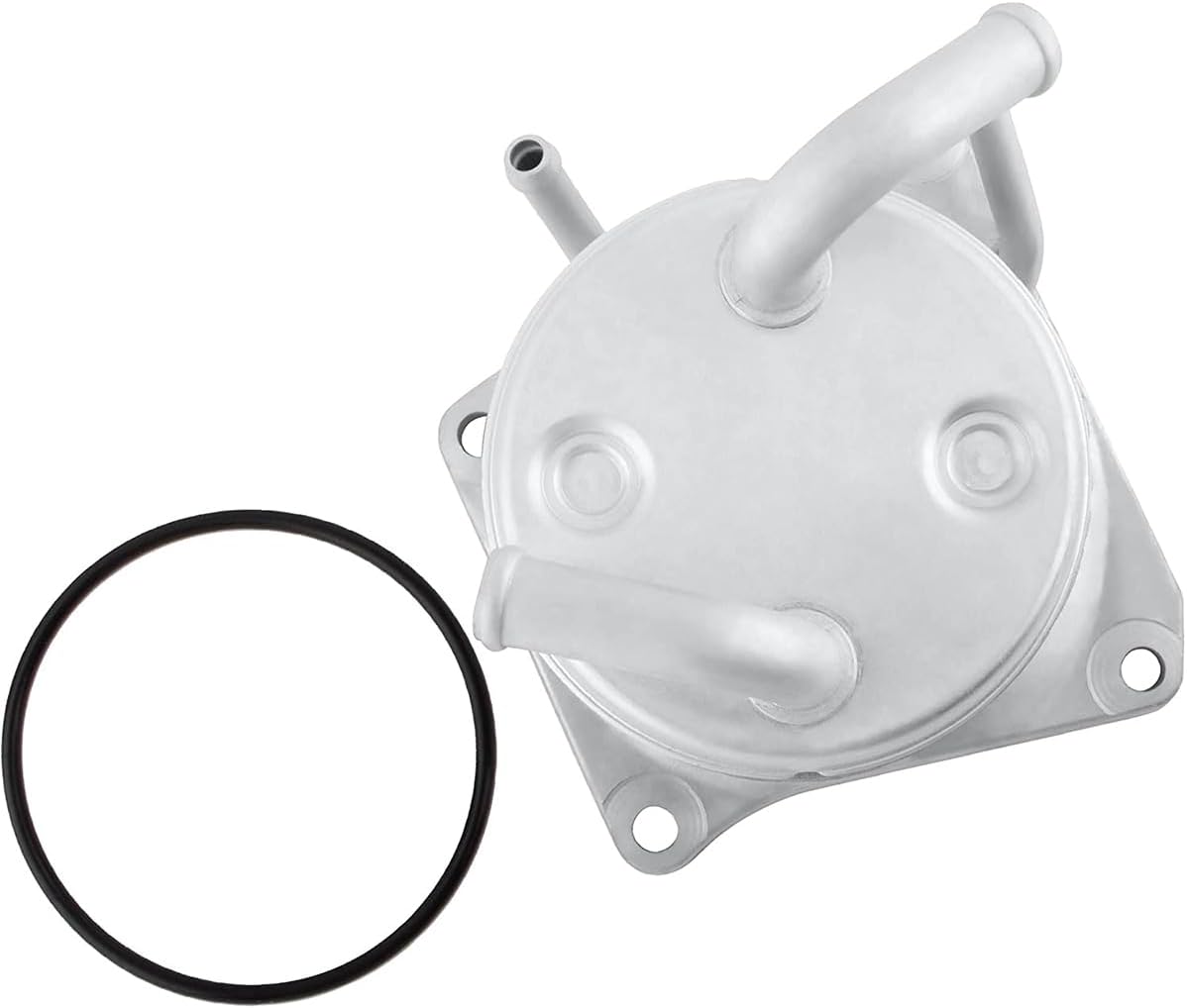 Engine Oil Cooler Upgraded 4 Ports CVT Transmission Oil Cooler Compatible with 2007-2012 for Nissan Sentra 2011-2014 for Nissan Juke 2008-2013 for Nissan Rogue 216061XF0A 216063TX0A