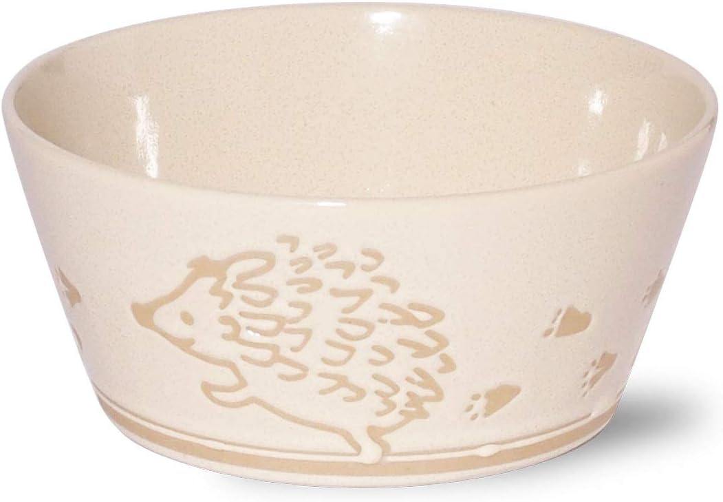 Minorutouki mino ware Hedgehog Lightweight Cutting Small Bowl Cream Set of 2 φ4.28×H2.08in