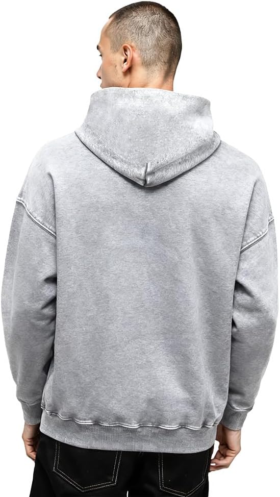 Mens New Heights Washed Classic Pull Over Hoodie - Image 3